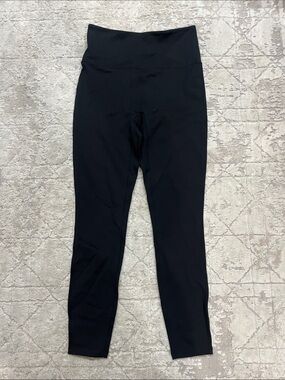 SPANX Black Mid-Rise Performance Leggings with Red Branding